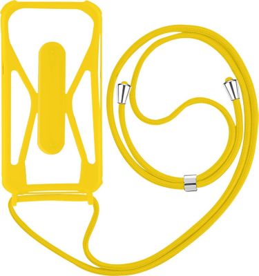 Coque avec cordon AVIZAR Coque Cordon Jaune avec Coins Antichoc