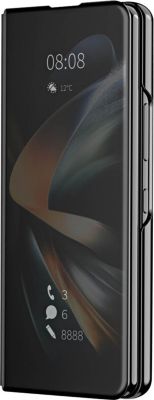 Coque AVIZAR pour Galaxy Z Fold 4 Clapet Miroir noir Coque AVIZAR pour Galaxy Z Fold 4 Clapet Miroir noir