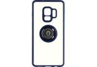Coque AVIZAR Galaxy S9 Bi-matière avec Bague Bleu