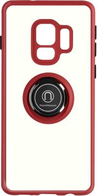 Coque AVIZAR Galaxy S9 avec Bague Métallique Rouge