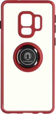 Coque AVIZAR Galaxy S9 avec Bague Métallique Rouge Coque AVIZAR Galaxy S9 avec Bague Métallique Rouge
