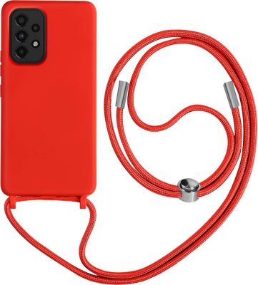 Coque AVIZAR Galaxy A33 5G avec Lanière 80cm Rouge