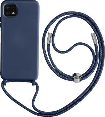 Coque AVIZAR Galaxy A22 5G avec Lanière 80cm Bleu