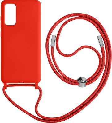 Coque AVIZAR Galaxy S20 FE avec Lanière 80cm Rouge