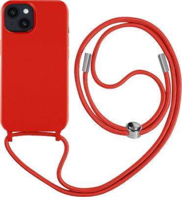 Coque AVIZAR iPhone 14 avec Lanière 80cm rouge