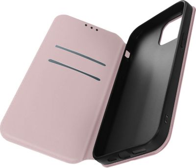 Etui AVIZAR iPhone 14 Porte-carte/stand champagne