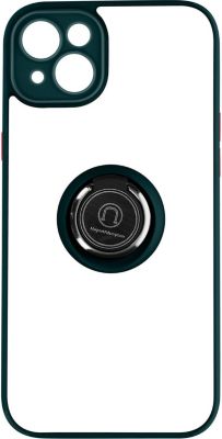 Coque AVIZAR iPhone 14 avec Bague Métallique Vert