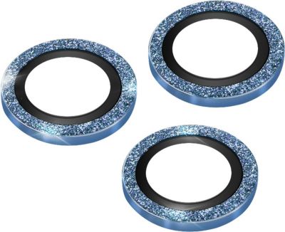 Protège objectif AVIZAR iPhone 14 Pro / 14 Pro Max Pailleté Bleu