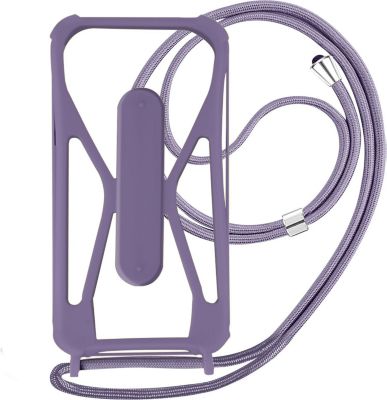 Coque avec cordon AVIZAR Coque Cordon Lavande avec Coins Antichoc