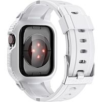 Bracelet AVIZAR Apple Watch 38-41mm Silicone Coque Blanc