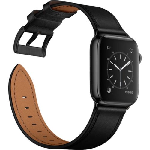 Bracelet cuir noir apple watch hot sale