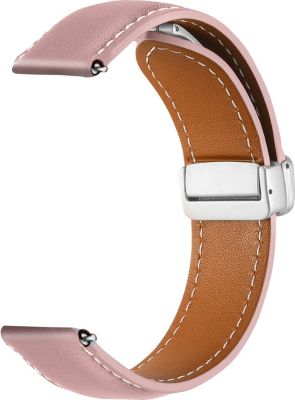Bracelet AVIZAR Galaxy Watch 5 / 5 Pro / 4 Cuir Rose Bracelet AVIZAR Galaxy Watch 5 / 5 Pro / 4 Cuir Rose