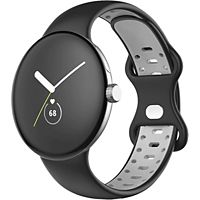 Bracelet AVIZAR Google Pixel Watch Silicone Noir et Gris
