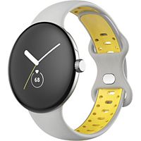 Bracelet AVIZAR Google Pixel Watch Silicone Gris / Jaune