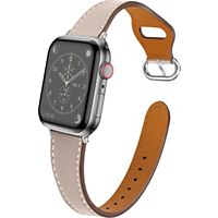 Bracelet AVIZAR Apple Watch 42 - 49mm Simili Cuir Beige