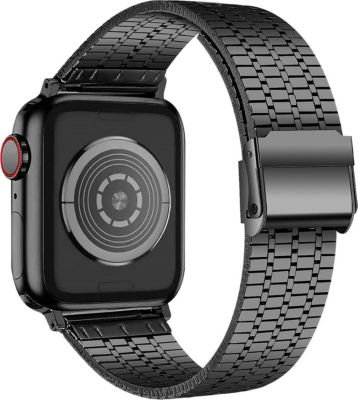 Bracelet AVIZAR Apple Watch 38 - 41 mm Carré Acier Noir