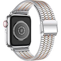 Bracelet AVIZAR Apple Watch 38-41 mm Carré Acier Argent