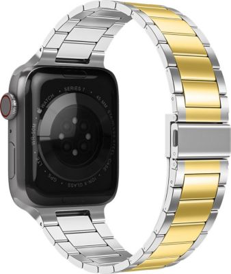 Bracelet AVIZAR Apple Watch 42-45 mm Acier Argent / Doré