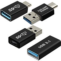 Adaptateur OTG AVIZAR Pack de 4 Adaptateurs USB-C - USB OTG