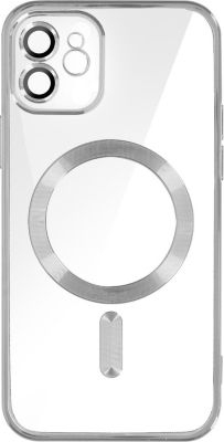 Coque AVIZAR MagSafe iPhone 12 Silicone Argent