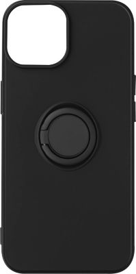 Coque AVIZAR Bague iPhone 14 Silicone, Flexyring Noir
