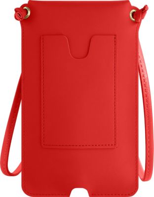 Etui AVIZAR bandoulière + porte-carte Éco-cuir Rouge Etui AVIZAR bandoulière + porte-carte Éco-cuir Rouge