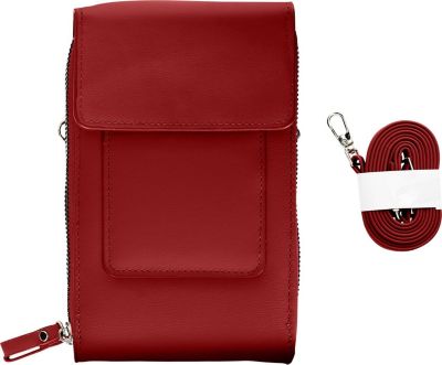 Etui AVIZAR bandoulière zippée + bouton pression