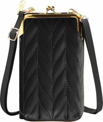 Etui AVIZAR Bandoulière Simili cuir Texturé Noir