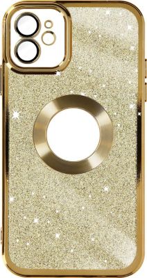 Coque AVIZAR iPhone 12 Paillette Contour Chromé Or
