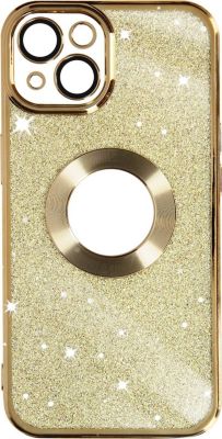 Coque AVIZAR iPhone 13 Paillette Contour Chromé Or