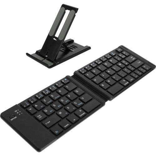 Clavier FR Azerty Sans fil Bluetooth pour PC, Mac, tablettes et smartphones  – Slim et Compacte – Version française