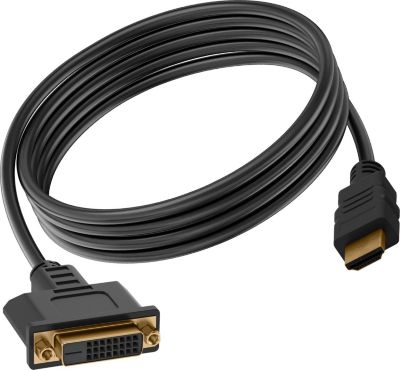 Rankie Câble Adaptateur HDMI vers DVI, Bidirectionnel, 1,8m, Noir :  : Informatique