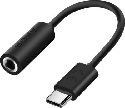 Adaptateur Jack SONY USB-C mâle vers Jack 3.5mm femelle, Noir