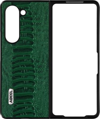 Coque ABEEL Samsung Z Fold 5 Cuir Serpent Vert foncé Coque ABEEL Samsung Z Fold 5 Cuir Serpent Vert foncé