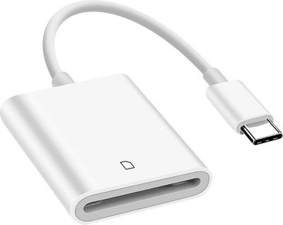 Adaptateur USB AVIZAR Lecteur Carte SD, Blanc