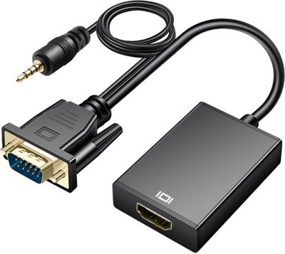 Adaptateur HDMI/VGA AVIZAR VGA vers HDMI Femelle + Audio Noir