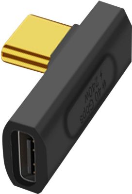 Câble alimentation AVIZAR USB C Mâle / Femelle Coudé au Milieu