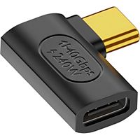 Câble alimentation AVIZAR USB C Mâle / Femelle Coudé sur le Côté