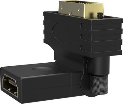 Adaptateur HDMI AVIZAR HDMI Femelle vers DVI Mâle, Rotatif 360°
