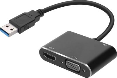 Adaptateur USB AVIZAR Hub USB vers HDMI / VGA / Jack 3.5mm