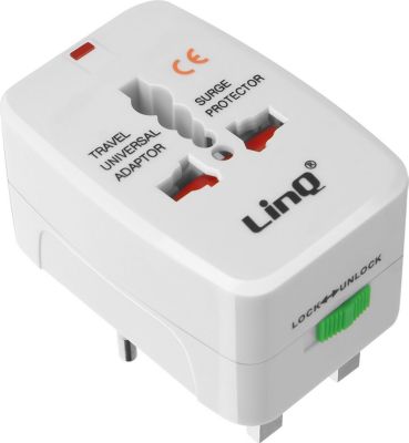 Adaptateur de voyage LINQ avec Prises UK / EU / US Blanc