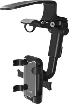Support smartphone LINQ Pare-soleil Tableau de bord Rotatif Noir