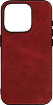 Coque AVIZAR iPhone 15 Pro aspect Cuir Retro Rouge