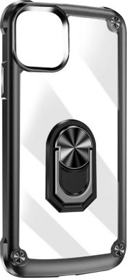 Coque AVIZAR iPhone 15 Plus Antichoc Bague Stand Noir