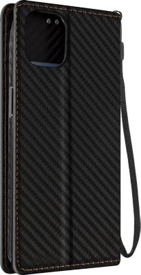 Etui AVIZAR iPhone 15 Plus à texture carbone Noir