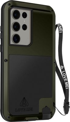 Coque LOVE MEI Antichoc Kaki Samsung S23 Ultra