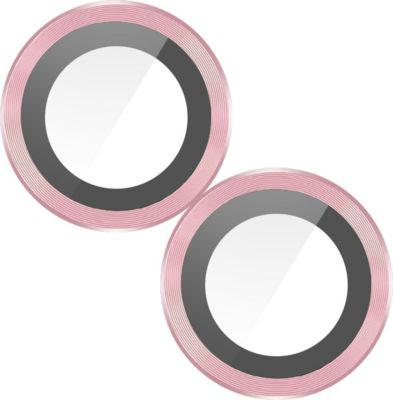 Protège objectif ENKAY iPhone 15 et 15 Plus Contour Rose