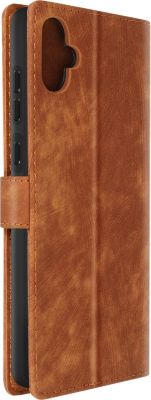 Etui AVIZAR Galaxy A05 simili Cuir Brossé Marron