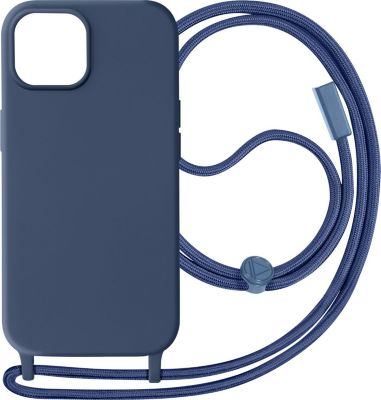 Coque AVIZAR iPhone 15 Plus Lanière 80cm Bleu Nuit