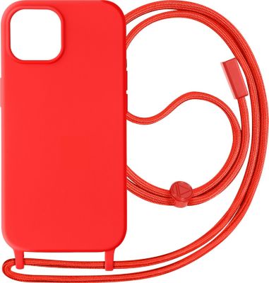 Coque AVIZAR iPhone 15 Plus Lanière 80cm Rouge Coque AVIZAR iPhone 15 Plus Lanière 80cm Rouge